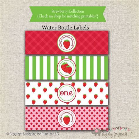 Strawberry Shortcake Inspired Water Bottle By Designingforpeanuts