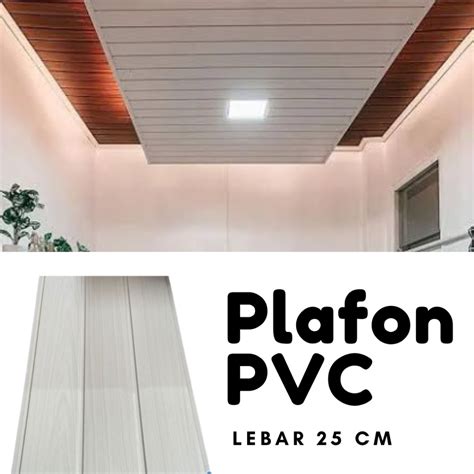 Jual Plafon PVC Putih Polos Putih Nat Harga Per Lembar Anti Air Anti