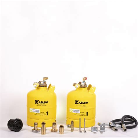 Kit Doble Gaslow Kg Con Toma De Carga Externa Gaslow Blanca