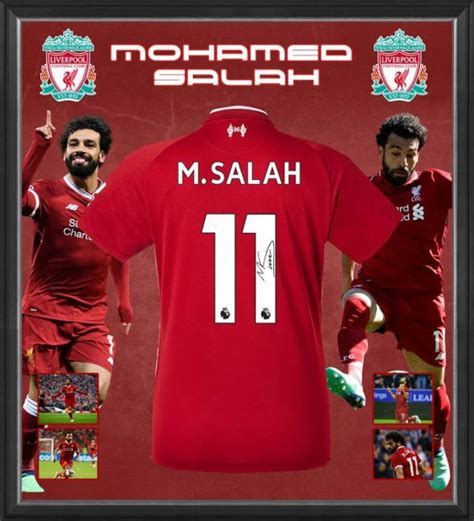 Soccer – Mohamed Salah Signed & Framed Liverpool Jersey | Taylormade ...