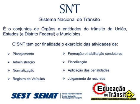 Snt Sistema Nacional De Tr Nsito Ppt