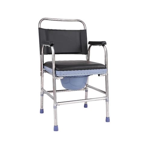 Foldable Height Adjustable Commode Chair Hospital Folding Aluminum