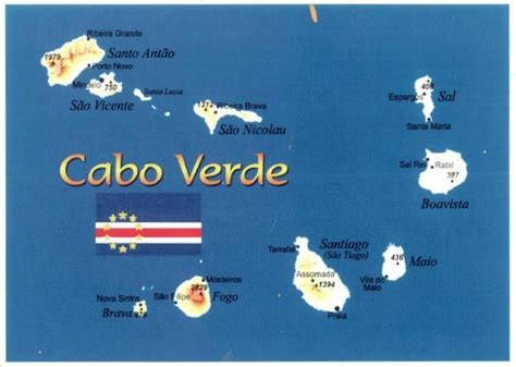 Postcards of Nations: Cape Verde map