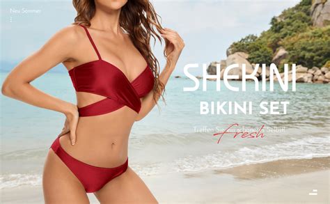 Shekini Bikiniset Voor Dames Push Up Met Verstelbare Crossover Ties