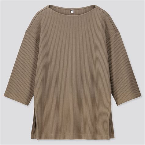 Uniqloのリブボートネックt（5分袖） Stylehint