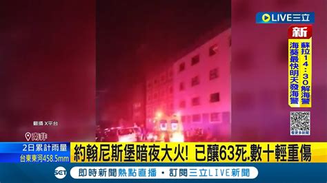 近百人傷亡 南非約翰尼斯堡暗夜大火 已釀73人喪生 目擊者逾百人受困火海│主播 鄧崴│【國際大現場】20230831│三立新聞台