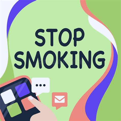 Inspiration Showing Sign Stop Smoking Internet Concept Discontinuing