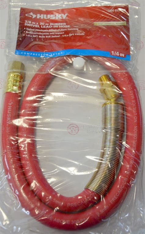 Husky Rubber Lead In Air Hose X Npt Ball Swivel