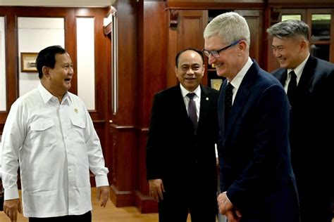 Prabowo Bertemu Ceo Apple Tim Cook Pernah Janji Bangun Pabrik Hp