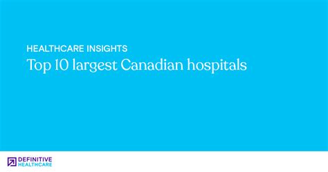 Top 10 largest Canadian hospitals