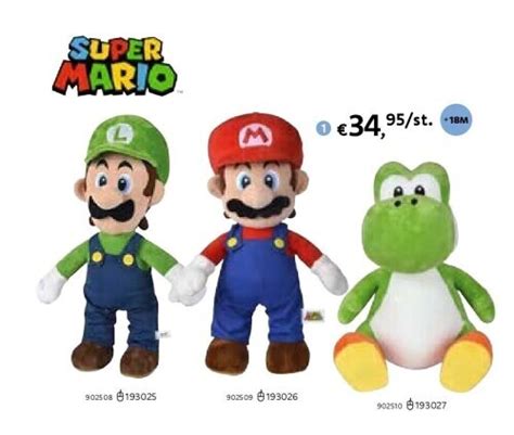 Knuffel Mario Bros Super Cm Luigi Super Mario Yoshi Promotie Bij