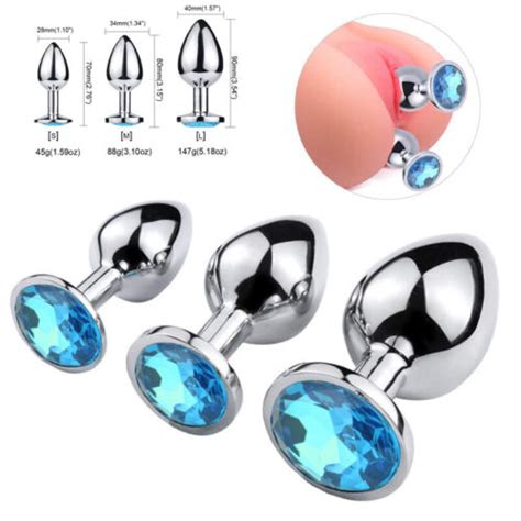 3PCS Plug Anal Diamant Acier Inoxydable Butt Plugs Homme Prostate