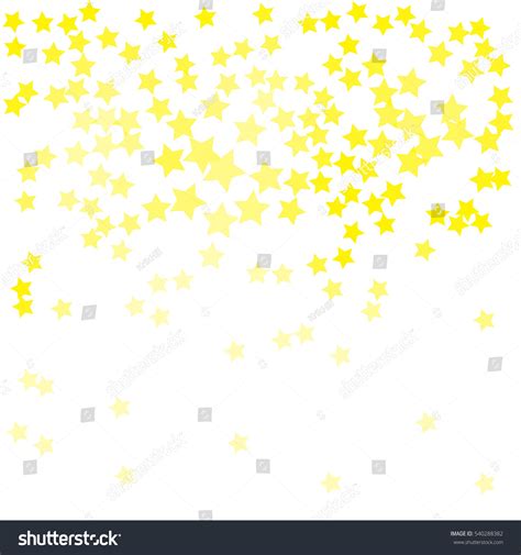 Yellow Falling Stars On White Background Stock Vector Royalty Free