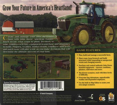 John Deere American Farmer PC Game By Bold Games Software CD