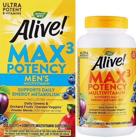 Мультивитамины для мужчин - Nature's Way Alive! Max3 Potency Men’s ...
