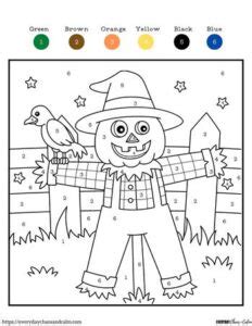 Color By Number Halloween Printables