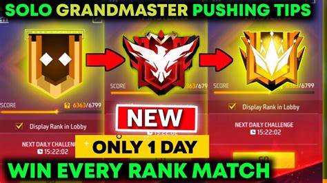 Free Fire Solo Rank Push Tips And Tricks How To Push Rank In Free