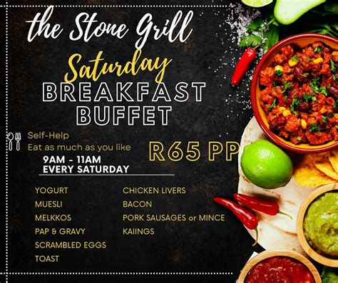 Menu at The Stone Grill Restaurant & Bar, Pretoria