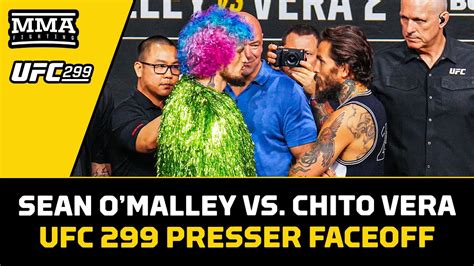 Sean O Malley Vs Chito Vera Press Conference Staredown UFC 299 MMA