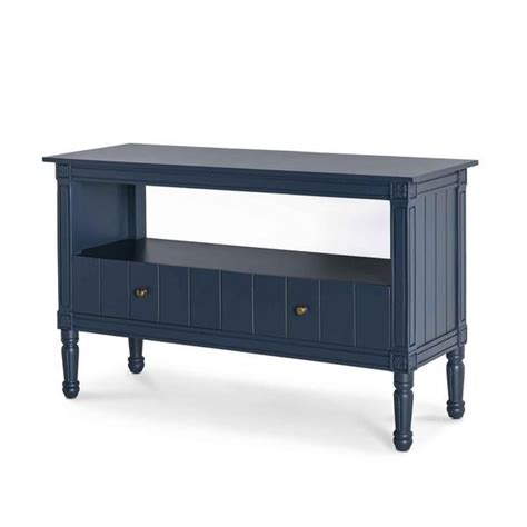 Grace large tv stand blue charcoal ivory cotton – Artofit