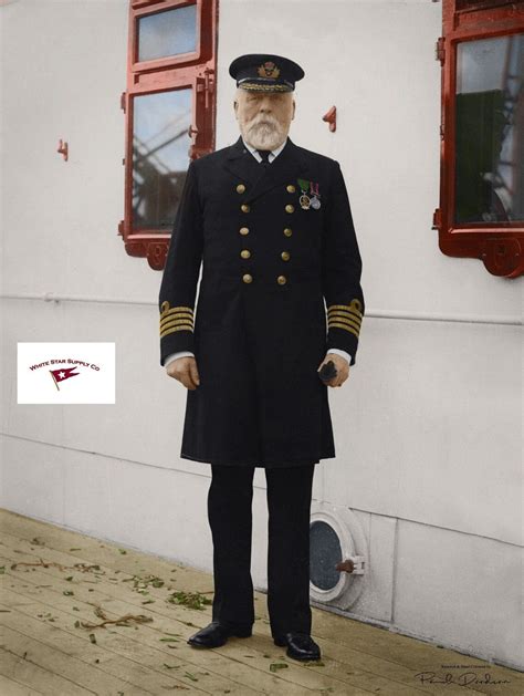 CAPTAIN EDWARD JOHN SMITH RD RNR STANDS PROUDLY ON THE DECK OF HIS