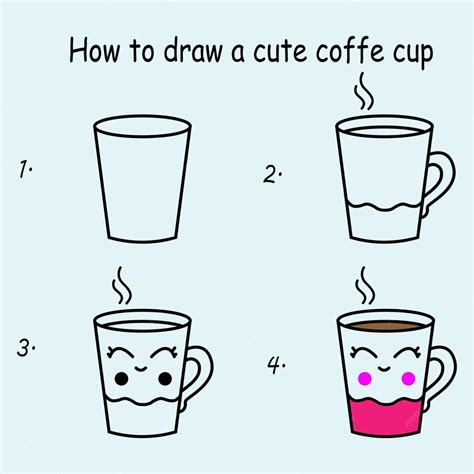 Paso A Paso Para Dibujar Una Taza De Café Tutorial De Dibujo De Una