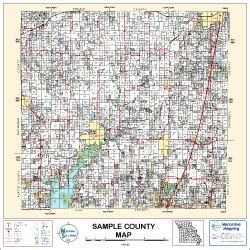 Cherokee County Oklahoma 2001 Wall Map