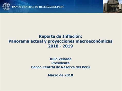 Pdf Reporte De Inflaci N Panorama Actual Y Proyecciones