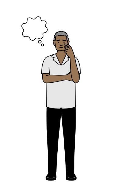 150 Mature Black Man Thinking Stock Illustrations Royalty Free Vector