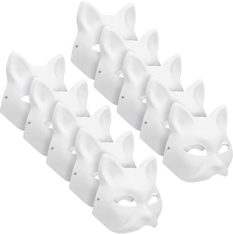 10pcs Therian Mask Cat Fox Mask Therian Halloween Mask