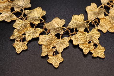 Gold Ivy Leaf Necklace Etsy