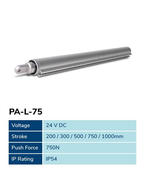 24v Linear Actuator 750n 200 1000mm Stroke Group Scs