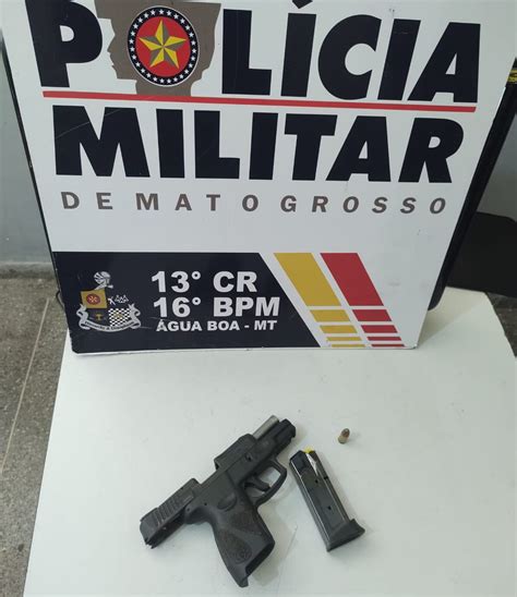 Água Boa Após denúncia anônima PM apreende arma de fogo irregular