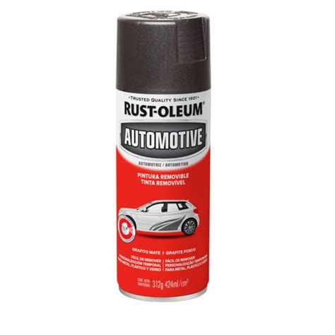 Tinta Spray Automotiva Envelopamento Removível Preto Brilhante Rust