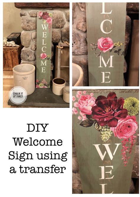 Diy Welcome Sign Welcome Sign Transfers Diy Crafts For Ts