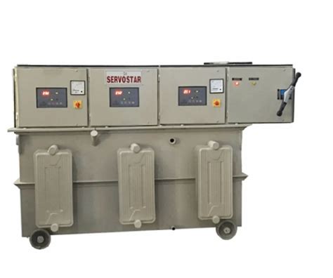 Three Phase 50 KVA Servo Mild Steel Controller Stabilizer For Voltage