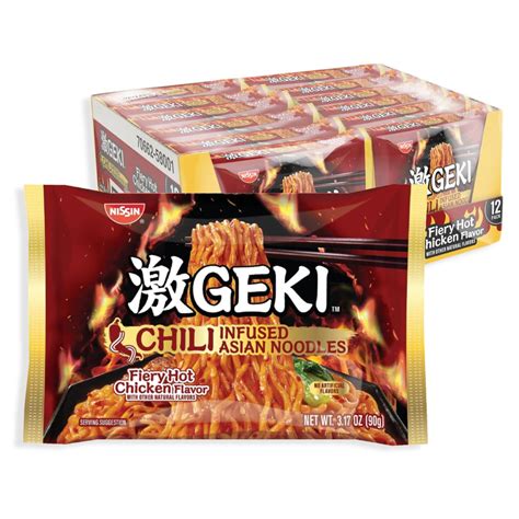 Snapklik Nissin Geki Chili Infused Asian Noodles Fiery Hot