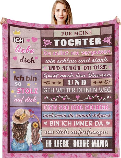 LANGSHI Tochter Geschenke zu meiner Tochter Decke von Mama für Decken