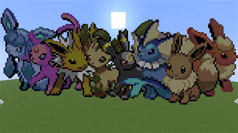 Pokemon Eevee Pixel Art Grid