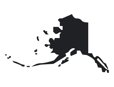 alaska map silhouette 3759925 Vector Art at Vecteezy