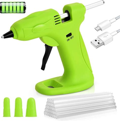 Amazon Cordless Hot Melt Glue Gun Usb Rechargeable Mah Wireless Glue Gun With Pcs