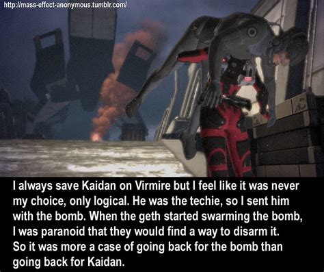 Mass Effect Confessions - CONFESSION: I always save Kaidan on Virmire ...