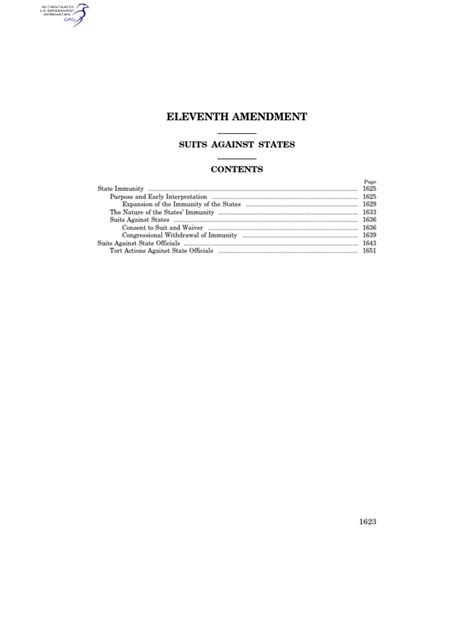 Eleventh Amendment: Suits Against States | PDF | Eleventh Amendment To ...