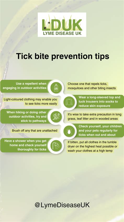 New Tick Bite Prevention Tips Insta Story - Lyme Disease UK