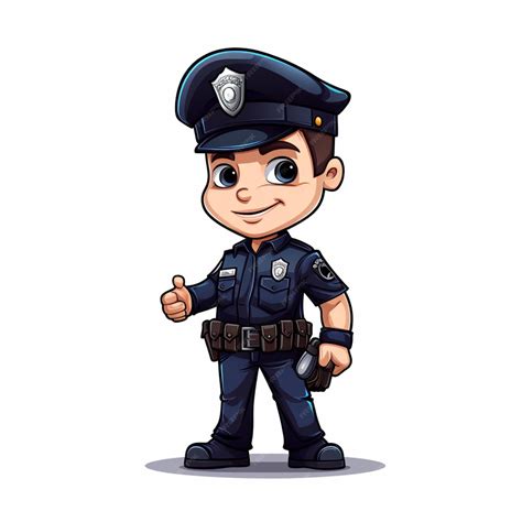 police officer cartoon vector premium ai generated vector