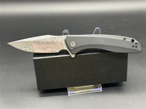 Civivi Backlash black G10 scales w/damascus blade – LuvThemKnives