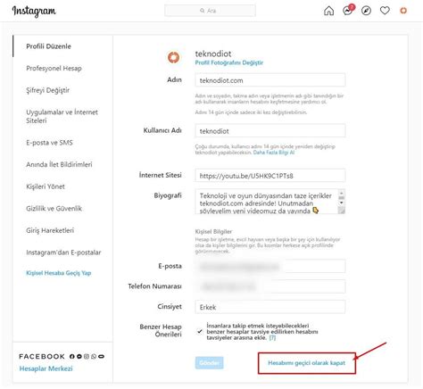 Instagram Hesap Dondurma Nas L Yap L R Teknodiot