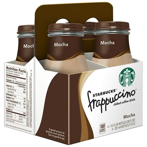 Starbucks Frappuccino Mocha Chilled Coffee Drink 95 Fl Oz 4 Count