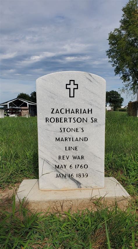 Zachariah Robertson Sr Find A Grave Memorial