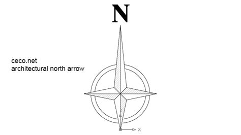 Architectural North Arrow Vector